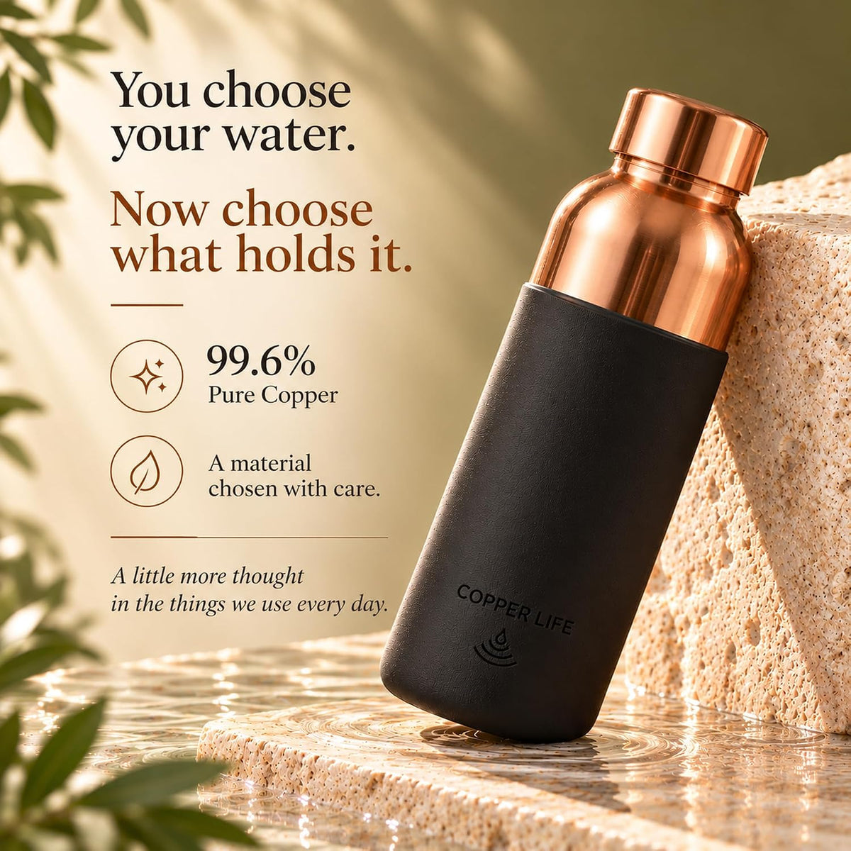 Black copper bottle lifestyle