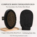 Copper Body Brush + FREE Exfoliating Glove - Lymphatic Detox Duo