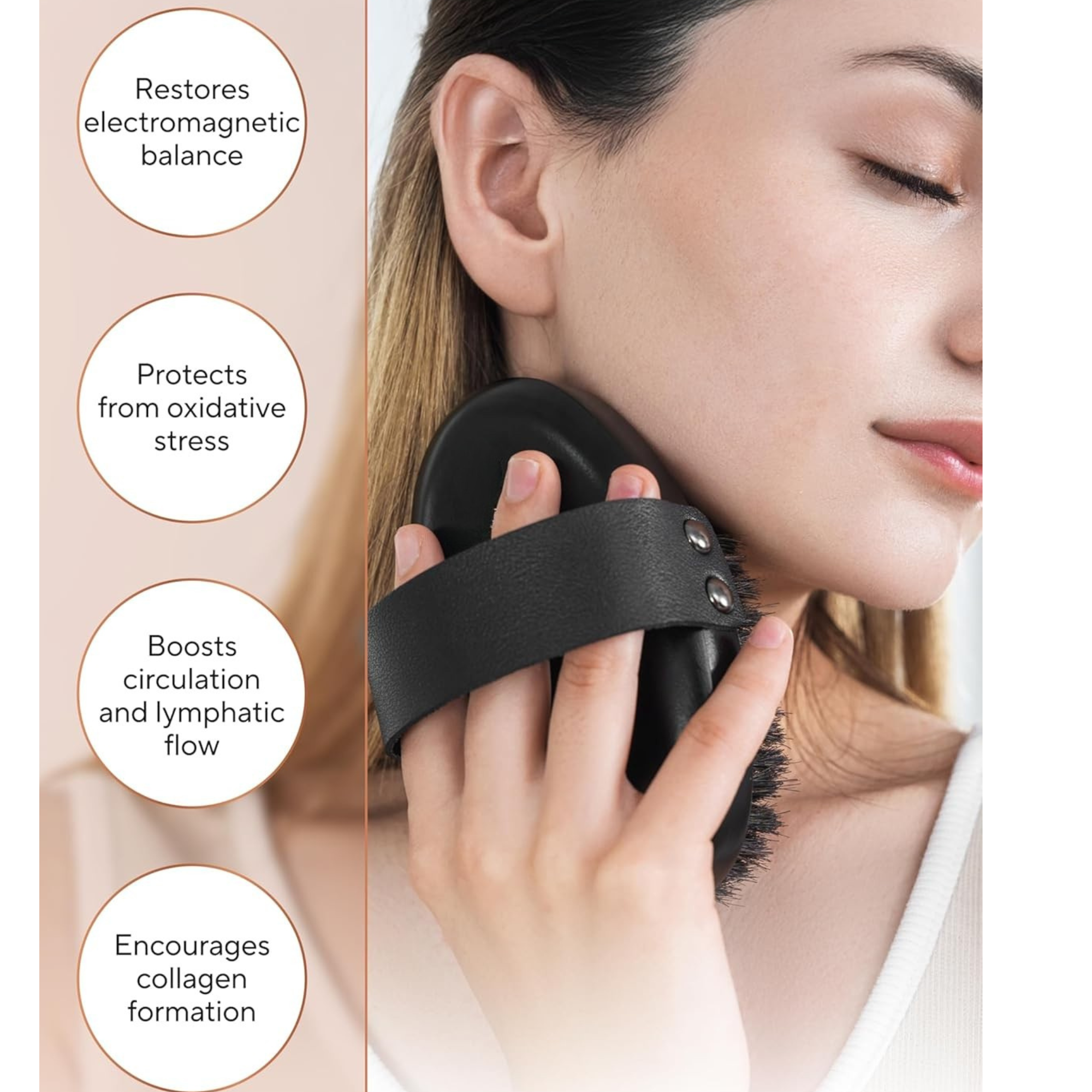 Copper Body Brush + FREE Exfoliating Glove - Lymphatic Detox Duo